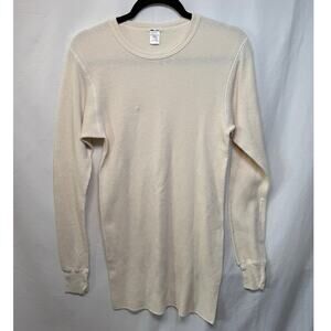 Vintage Morgan Mills Thermal Long John Long Sleeve Undershirt, Size XL